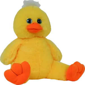 Plush Yellow Duck Toy PNG Image