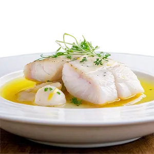 Poached Cod In White Wine Png 06252024 PNG Image