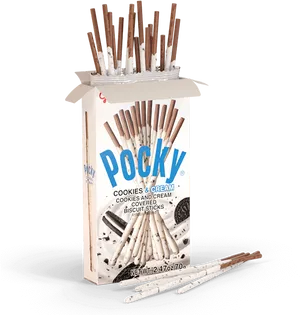 Pocky Cookiesand Cream Box PNG Image