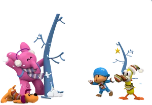 Pocoyo_and_ Friends_ Winter_ Fun PNG Image