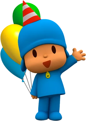 Pocoyo Birthday Celebration PNG Image