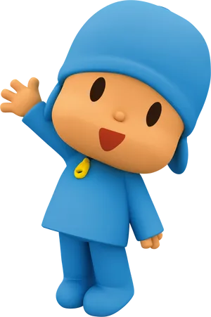 Pocoyo_ Waving_ Hello PNG Image