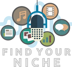 Podcast Find Your Niche Graphic PNG Image