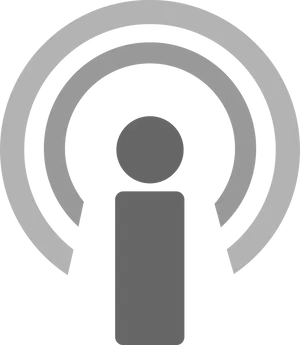 Podcast Icon Silhouette PNG Image