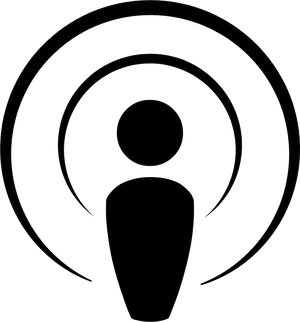 Podcast Symbol Outline PNG Image