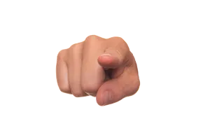 Pointing Finger Gesture Isolated PNG Image