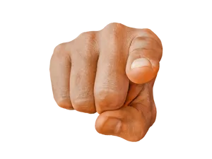 Pointing Finger Gesture Isolated PNG Image