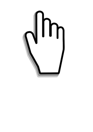 Pointing Hand Icon Black Background PNG