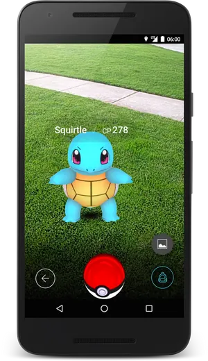 Pokemon Go Squirtle Encounter PNG Image