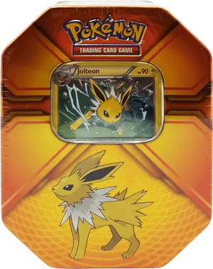 Pokemon Jolteon Card Tin PNG Image