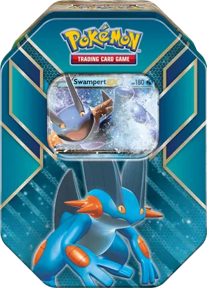 Pokemon Swampert E X Trading Card Tin PNG Image