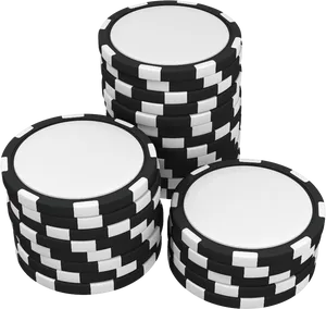 Poker Chips Stacked3 D Rendering PNG Image