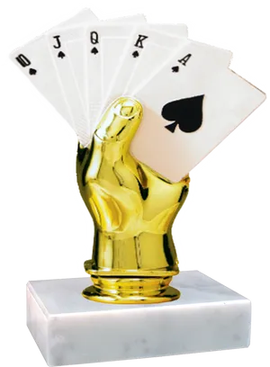 Poker Hand Trophy PNG Image