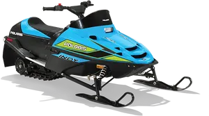 Polaris Indy Snowmobile Profile View PNG Image