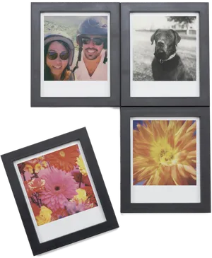 Polaroid Collage Memories PNG Image