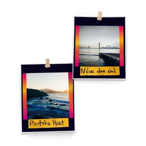 Polaroid Wall Collage Template Png Lwh3 PNG Image