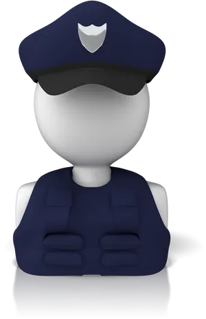 Police Officer Cartoon Character PNG Image