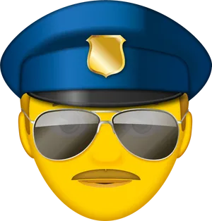 Police Officer Emojiwith Sunglasses PNG Image