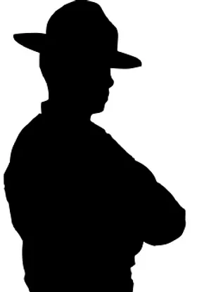 Police Officer Silhouette PNG Image