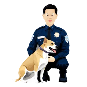 Police Officer With Dog Png 06252024 PNG Image