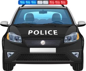 Police Patrol Car Illustration PNG Image