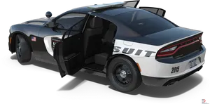 Police Pursuit Vehicle3 D Model PNG Image