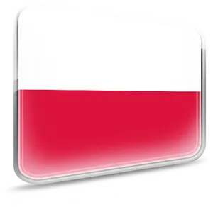 Polish Flag3 D Render PNG Image