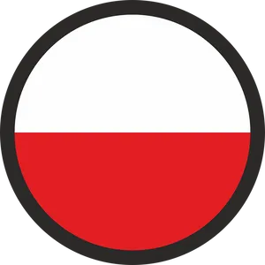 Polish National Flag Button PNG Image