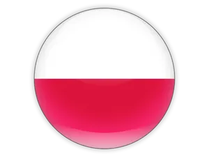 Polish National Flag Button PNG Image