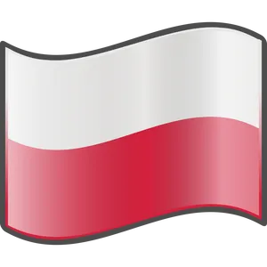 Polish National Flag Waving PNG Image