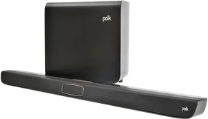 Polk Soundbarand Subwoofer Setup PNG Image