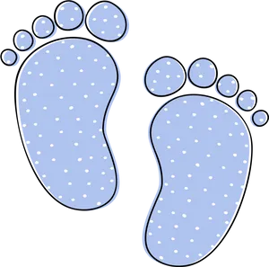 Polka Dot Barefoot Prints PNG Image