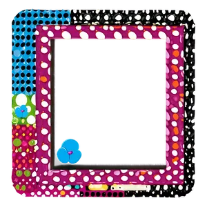 Polka Dot Cute Frame Png 06262024 PNG Image