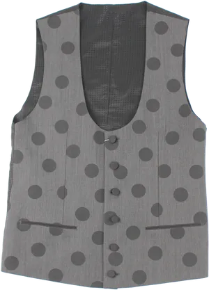 Polka Dot Grey Vest PNG Image