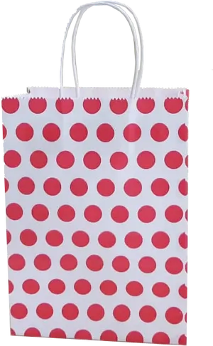 Polka Dot Pattern Shopping Bag PNG Image