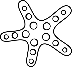 Polka Dot Starfish Clipart PNG Image