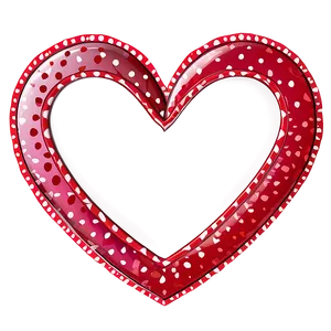 Polka Dots Valentines Frame Png Xig30 PNG Image