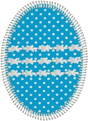 Polka Dotted Blue Easter Egg PNG Image