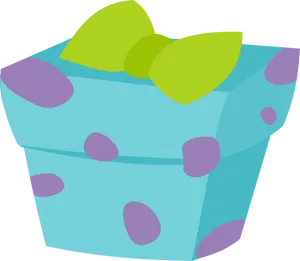 Polka Dotted Gift Box PNG Image