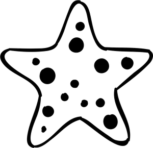 Polka Dotted Starfish Clipart PNG Image