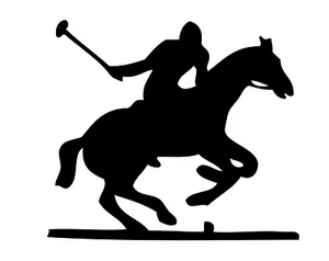 Polo Player Silhouette PNG Image