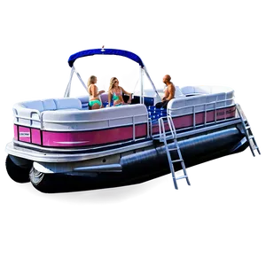 Pontoon Boat Sunset Party Png Guf PNG Image