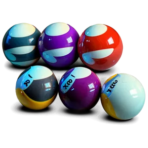 Pool Balls Lineup Png 06292024 PNG Image