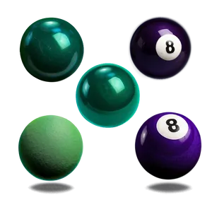 Pool Balls On Green Felt Png Jcd PNG Image