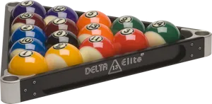 Pool Balls Rackedin Triangle PNG Image