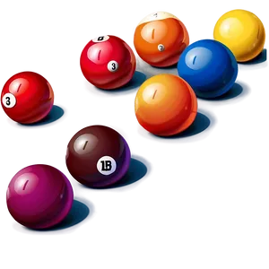 Pool Balls With Shadows Png Ehm PNG Image