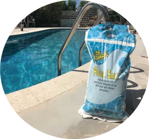Pool Salt Bag Beside Swimming Pool PNG
