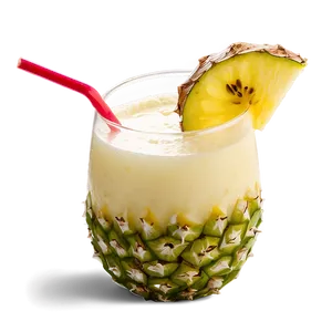 Poolside Pina Colada Enjoyment Png Mth21 PNG Image