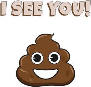 Poop_ Emoji_ I_ See_ You PNG Image