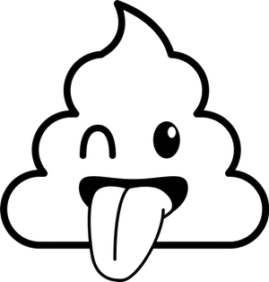 Poop Emoji Outline PNG Image